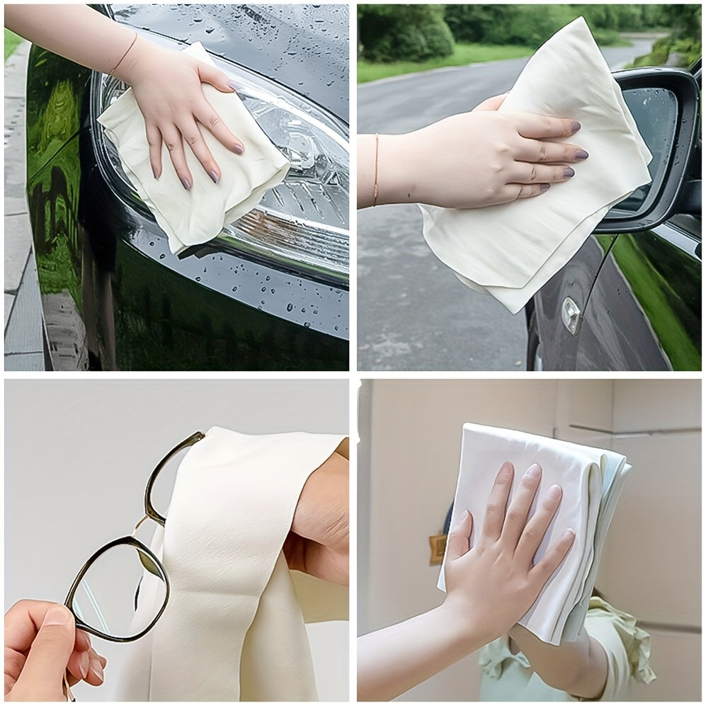 Natural Deer Skin Cleaning Cloth Fast Dry Towel 30x60MM