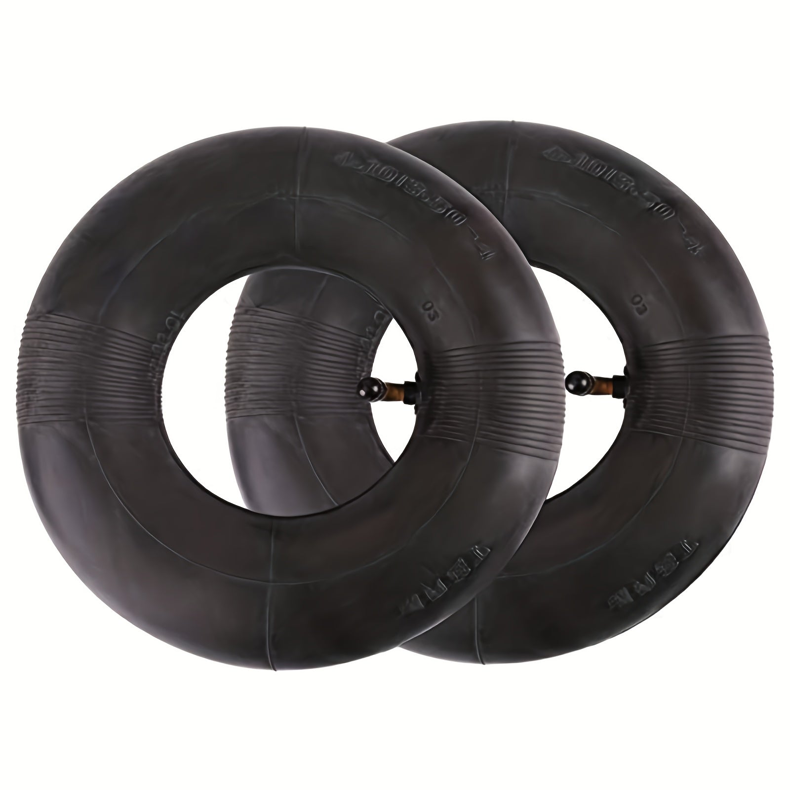 2-Piece Set of 10x4.10/3.50-4 Air Chamber Tires for Garden Carts & Lawn Mowers