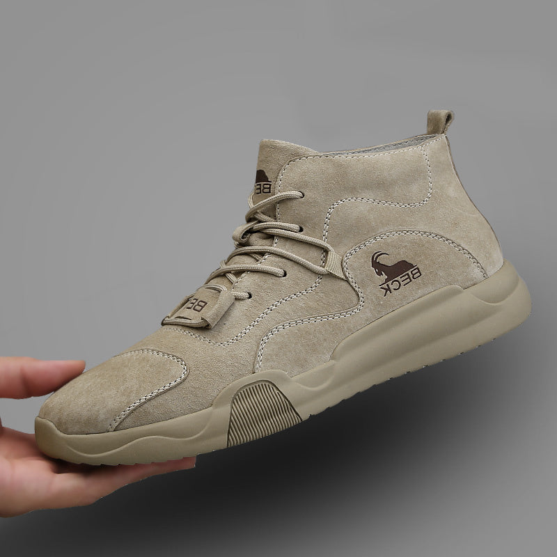 Men's Leather High Top Winter Casual Shoes