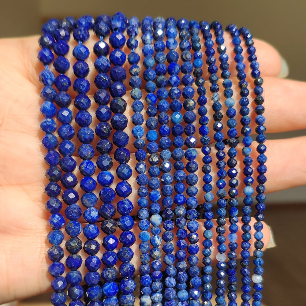 Lapis Lazuli Faceted Stone Beads 2-4mm 15inch