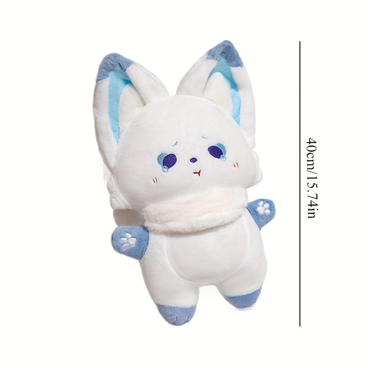 74in Warm & Soothing Standing Ear Fox Plush Doll Soft Caring Stuffed Animal Toy