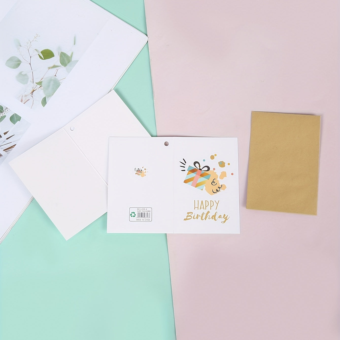 16pcs Birthday Party Cards With 16 Envelopes