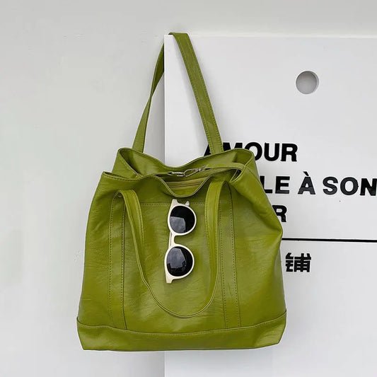 Large Capacity Green Tote Bag for Women