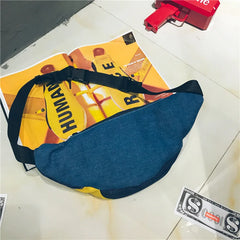 Vintage Panelled Shoulder Bag Messenger Waist Bag