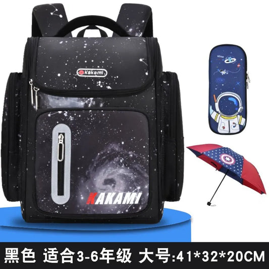 Large Boys School Backpack Waterproof Orthopedic Book Bag