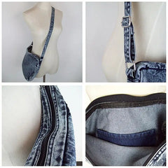 Women Denim Shoulder Bag Large Capacity Crossbody Messenger Bag