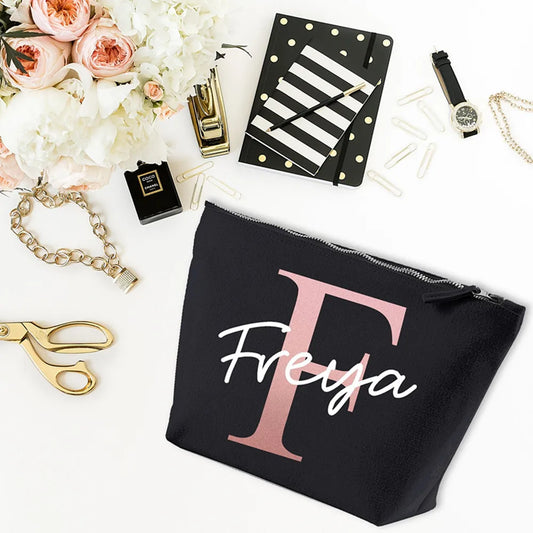 Personalized Rose Bride Makeup Bag for Wedding Proposal