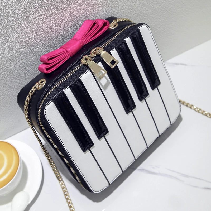 Stripes Hit Bow Ladies Shoulder Bag Messenger Handbag