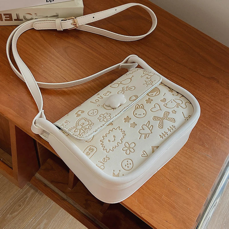 Women's Square Messenger Bag Small Niche Side Bag