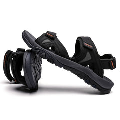 Men's Non Slip Hook And Loop Sandals Durable Quick Dry Closed Toe Beach Shoes