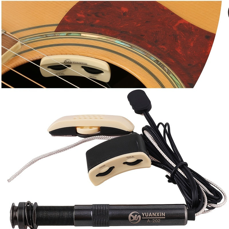 Guitar Soundhole MIC Volume Control Tail Nail Output