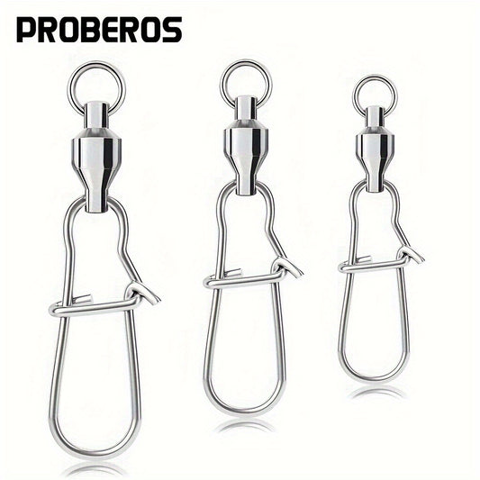 ROBEROS 10pcs 0 10 4 54KG Heavy Duty Fishing Connector Stainless Steel Swivels