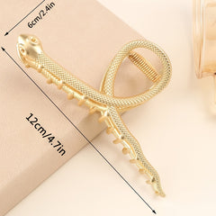 Vintage Snake Hair Claw Clip French Twist Metallic Clamp Clip Hair Accessories