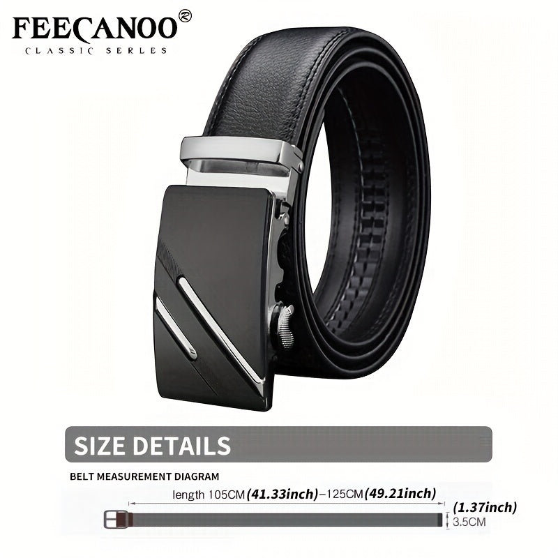 Men's Cowhide Automatic Belt Business Leather Belt