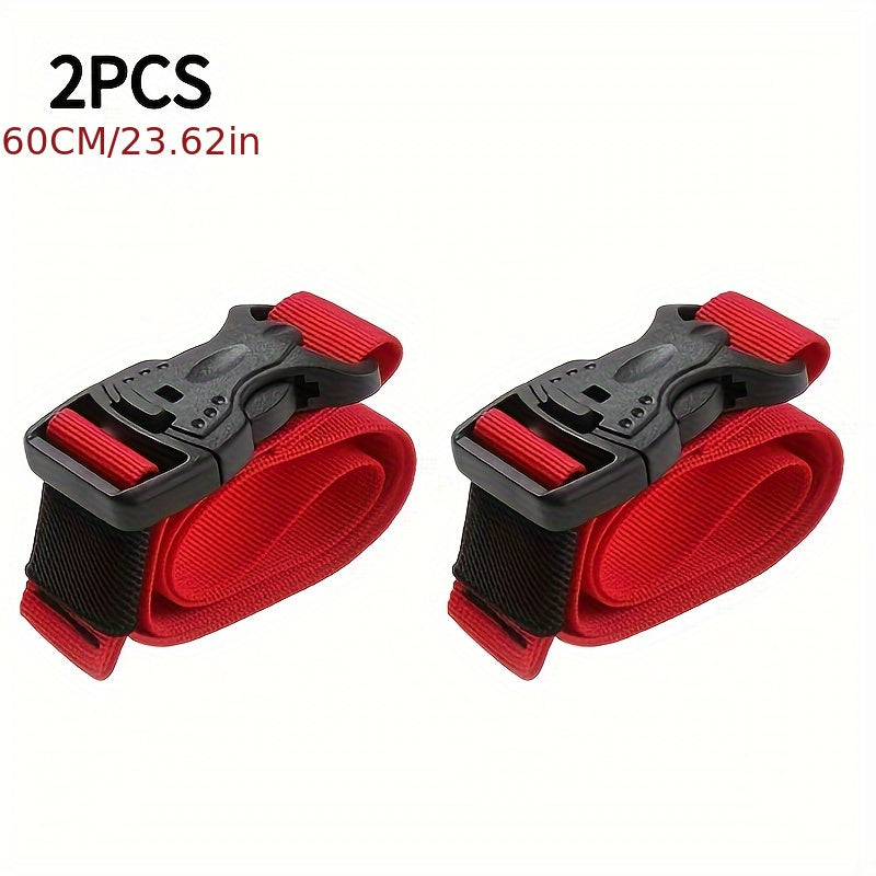 2pcs Cargo Tie Down Strap Quick Release Buckle Adjustable Heavy Duty Straps