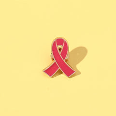 Red Ribbon Lapel Brooch HIV AIDS Prevention Pin