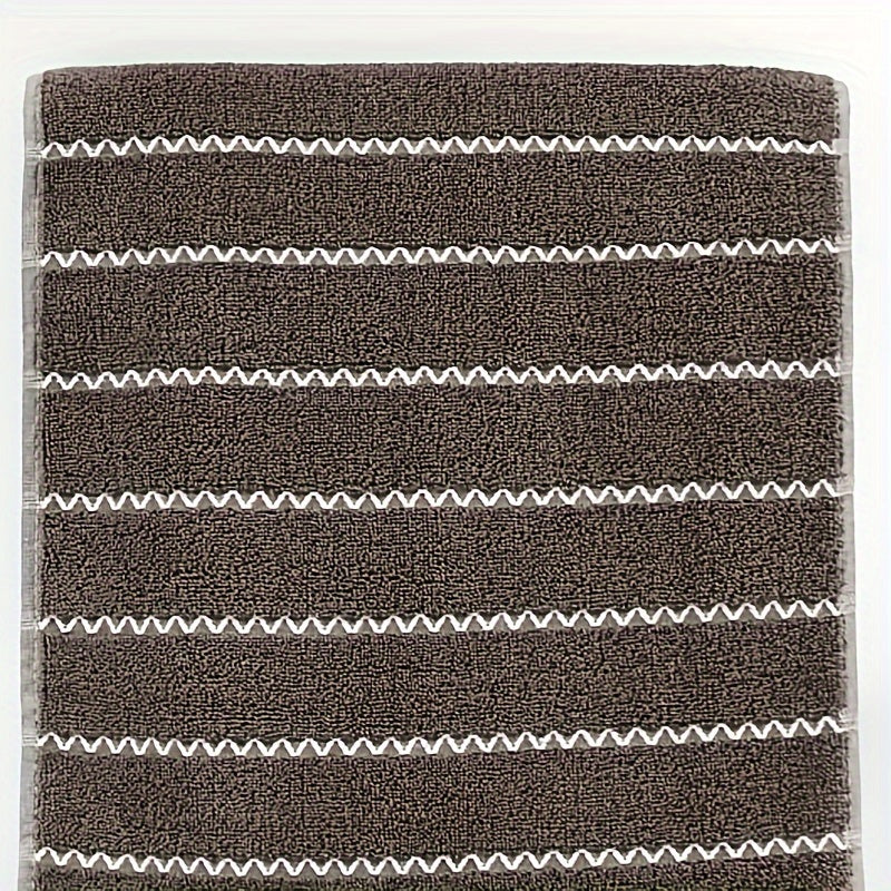 Wavy Striped Pattern Hand Towel Coral Fleece Soft Face Towel