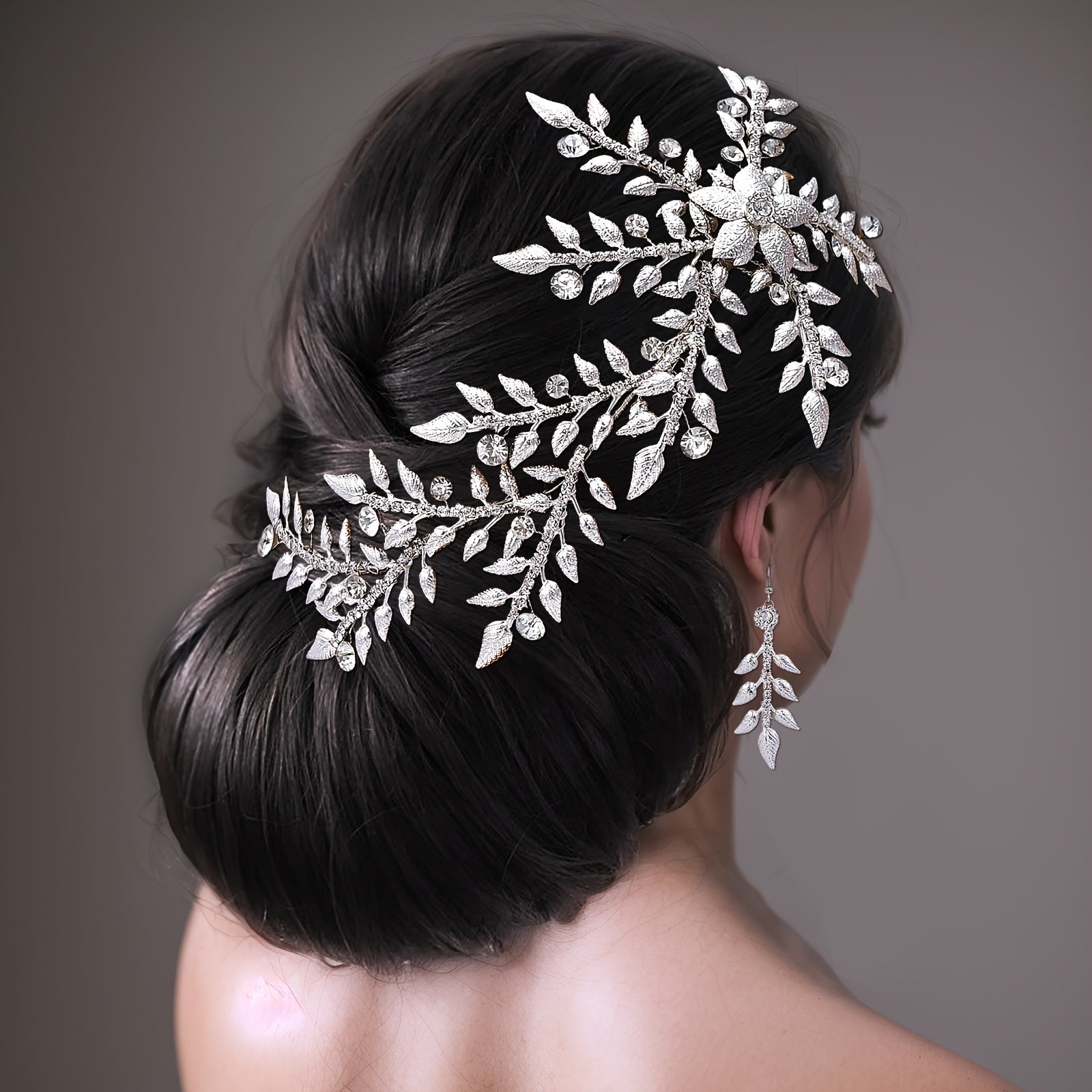 Snowflake & Leaf Bride Headpiece