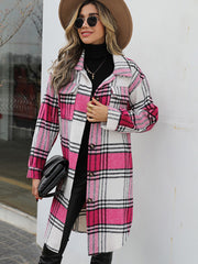 Preppy Plaid Shirt Jacket Long Sleeve Button Up Casual Plaid Shacket For Spring