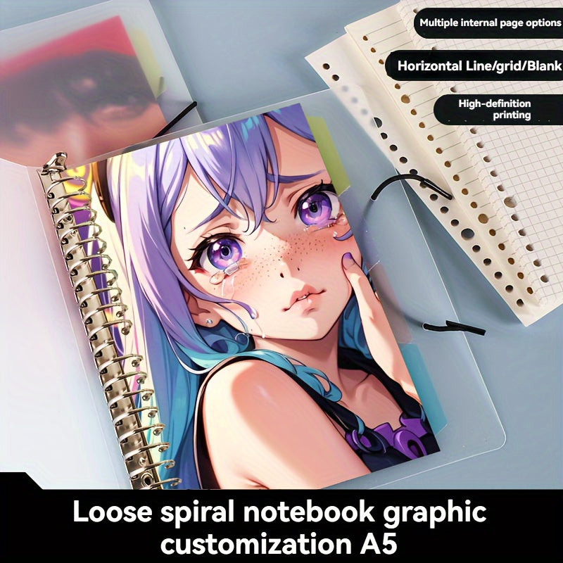 Customizable Spiral Notebook with Removable Pages Waterproof Paper Soft Cover