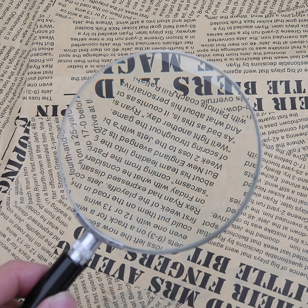 10X Magnification Handheld Magnifier Magnifying Glass Handle Low Vision Aid