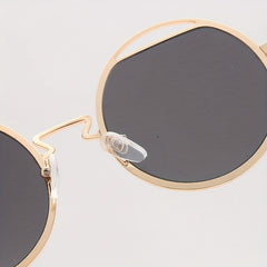 Y2K Round Metal Sunglasses Retro UV400 Sun Shades Glasses