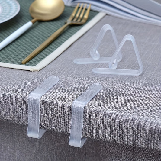 8 Clear Plastic Tablecloth Clips Securely Hold Down Tablecloths for Events