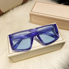 Oversized Rectangular Sunglasses Y2k Retro Style
