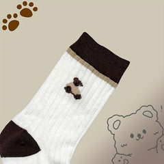 Striped Crew Socks Breathable & Comfy All match Women's Stockings