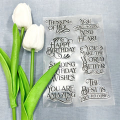 English Blessing Transparent Stamp for DIY Crafts