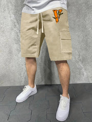 Men's V & Butterfly Graphic Casual Sports Cargo Shorts