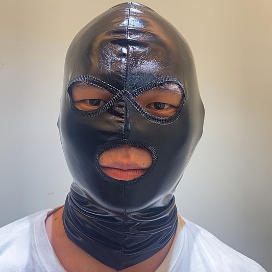 Faux Leather Halloween Mask Breathable Stretchy Accessory Cosplay Stage Parties