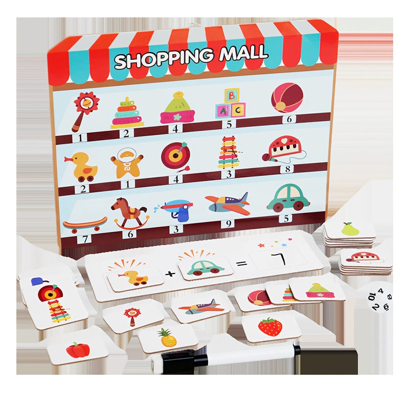 Kids' Fun Fruit Shopping Mall Counting & Calculation Game Educational Puzzle Toy