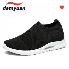 Women's Knit Sneakers Low Top Slip On Casual Shoes