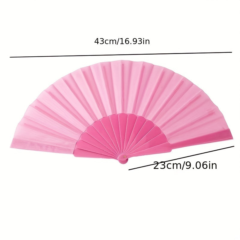 Colorful Plastic Chinese Style Folding Fan for Dance Clothing