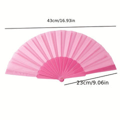 Colorful Plastic Chinese Style Folding Fan for Dance Clothing