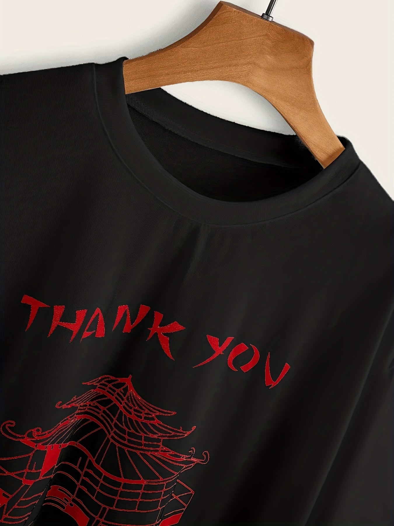  Casual Tee Dress Women's Plus Building & Letter Print Short Sleeve