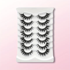 7 Pairs Natural 3D False Eyelashes Silk Reusable Soft False Eyelashes