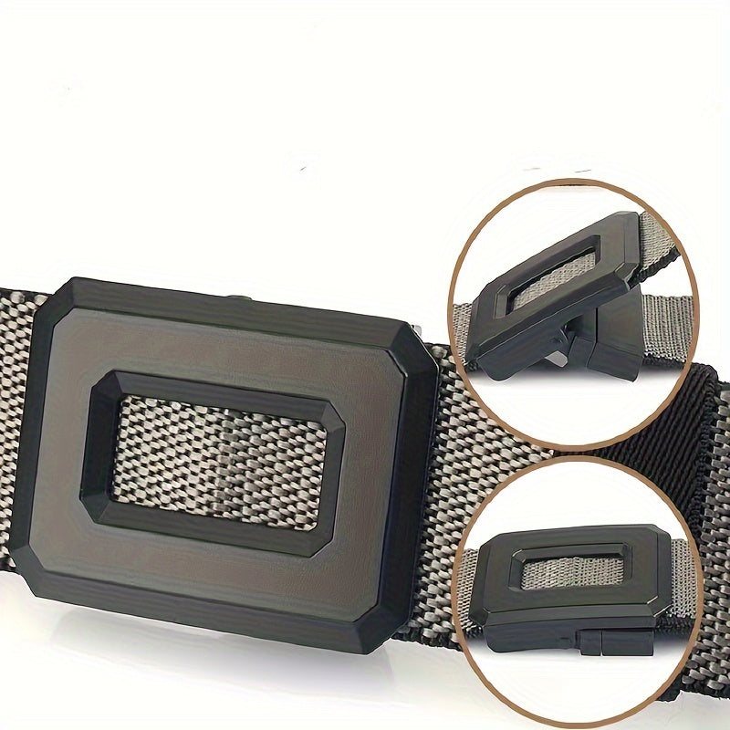 Hollow Rotating Alloy Buckle Double Sided Casual Strap
