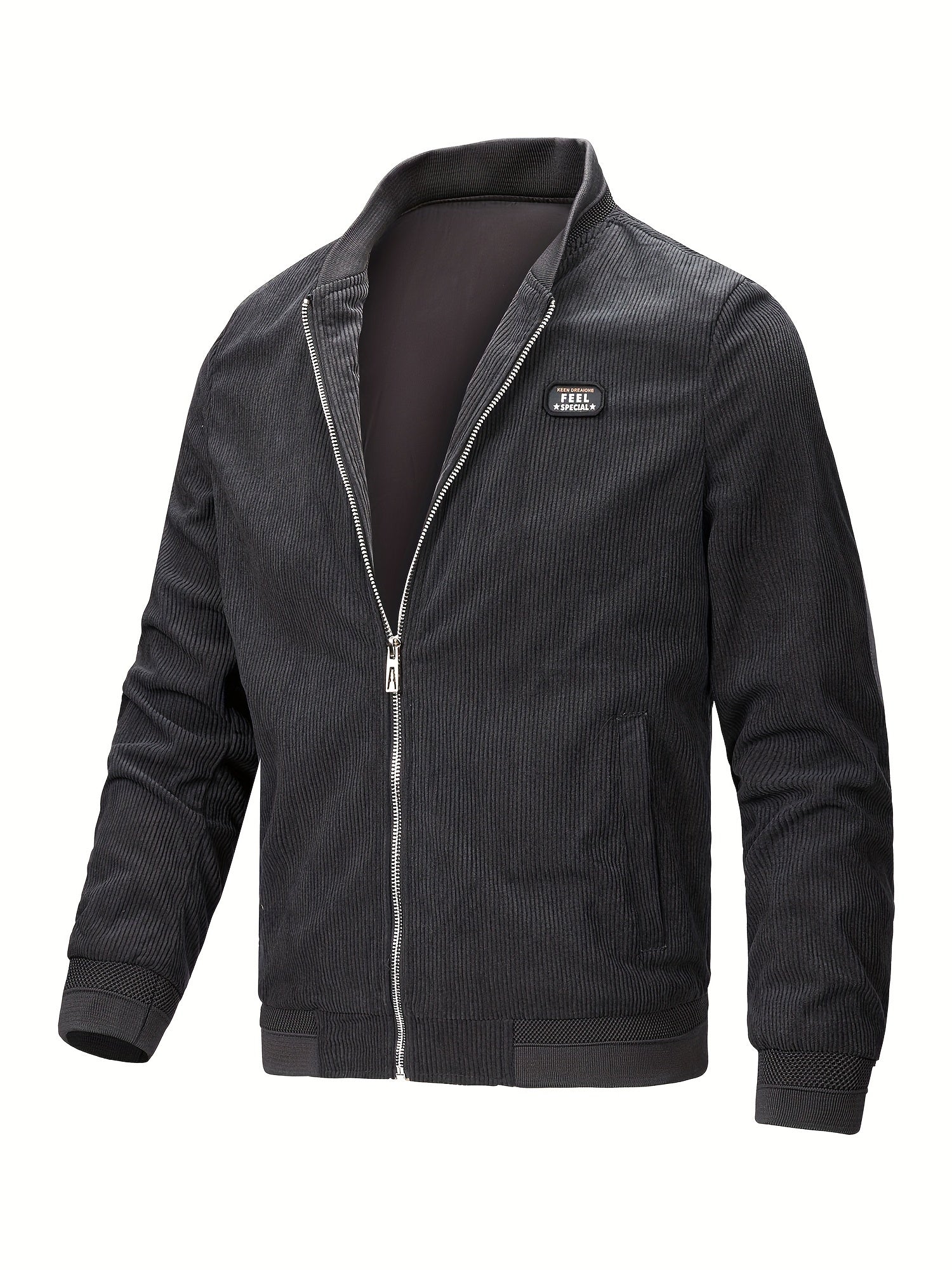Men's Corduroy Varsity Jacket College Windbreaker