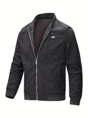 Men's Corduroy Varsity Jacket College Windbreaker