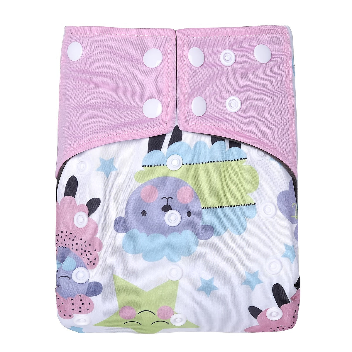 Cute Animal Print Reusable Baby Girl Cloth Diapers 3-36 Months