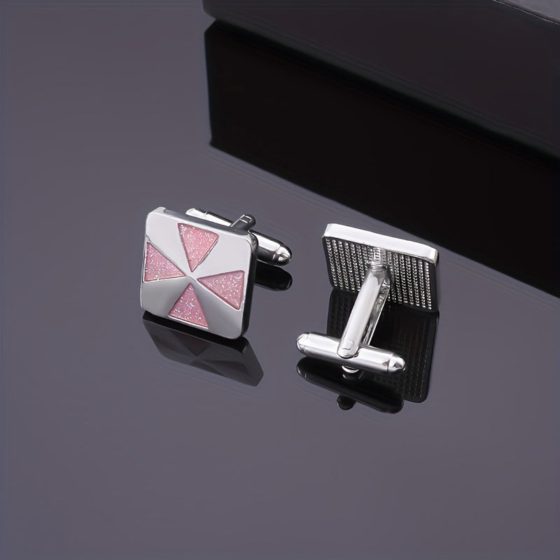 Glitter Square Cufflinks Men's Shirt Buckle Accessories