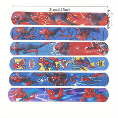 12pcs Spider Man Superhero Slap Bracelets for Parties