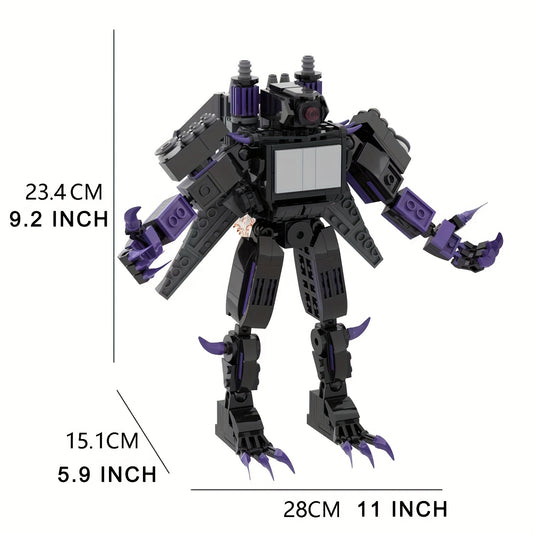 Funny Toilet TV Man Figure Building Block Set Creative Building Blocks Ideas
