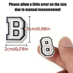 74 Pcs A-Z & 0-9 Shoe Charms For Clogs Sandals DIY Shoe Decoration