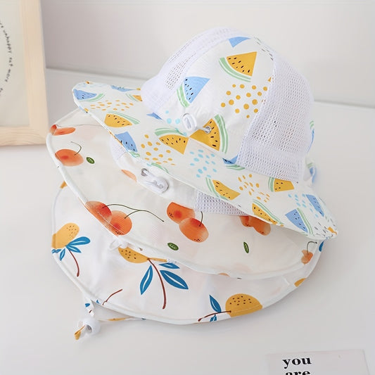 Fruit Print Sunshade Hat Kids Bucket Hat