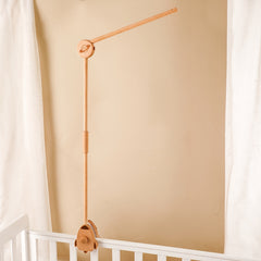 Rustic Wooden Baby Crib Mobile Bracket Rocket Shape