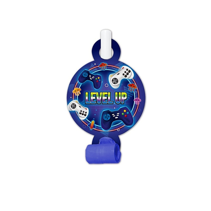 Video Game Party Decoration Set Plate Banner Tablecover Blowout Hat Supplies