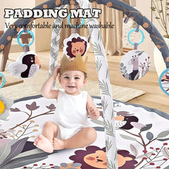 Cartoon Baby Gym Play Mat with Music, Cognitive Developmental Toy